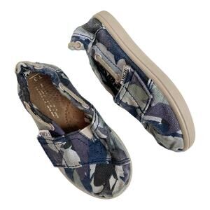 Tiny Toms Blue Camo Toddler Boy Girl Slip On Sneakers Shoes T3 3